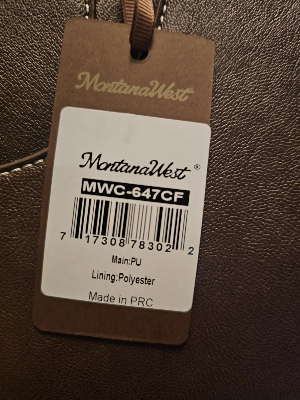 Montana West Brown Faux Leather Satchel with Leopard Accent